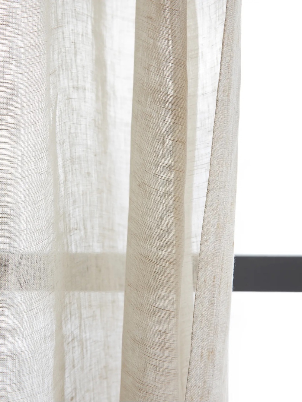Quince European Linen Sheer Curtain 48x96- one panel